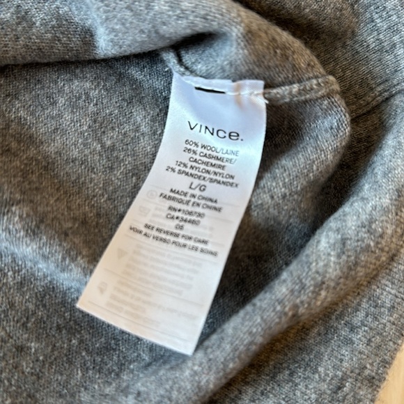 Vince Cashmere Wool blend gray sweater skirt L - Picture 4 of 5